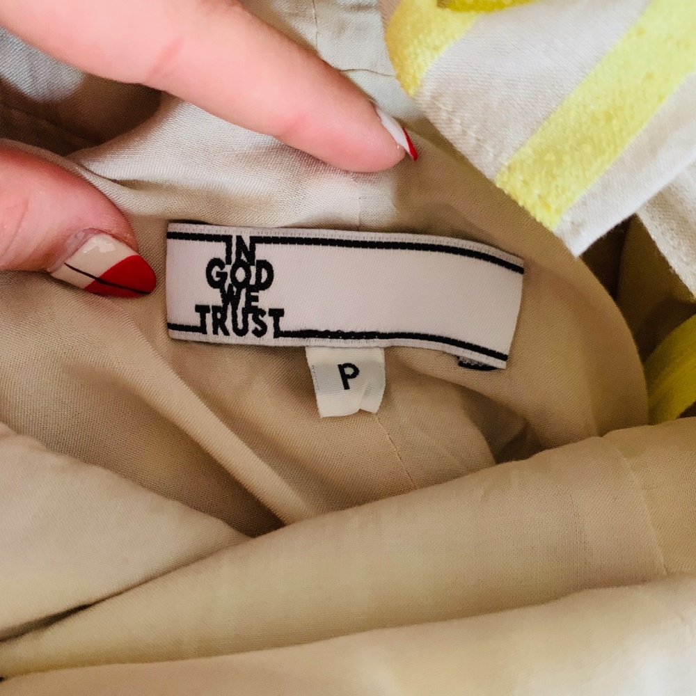 Yellow & Tan Midi Linen Dress - Picture 5 of 5